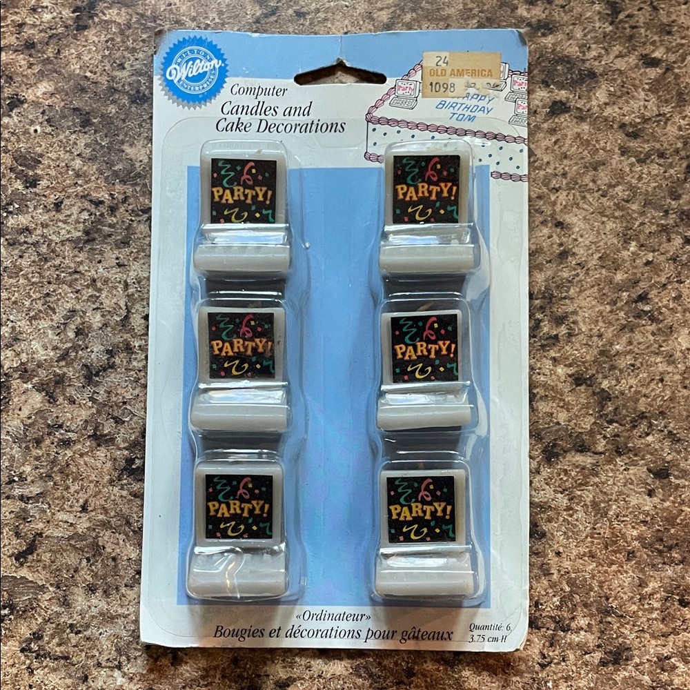 Wilton Party Cake Candles - Black and Multicolor